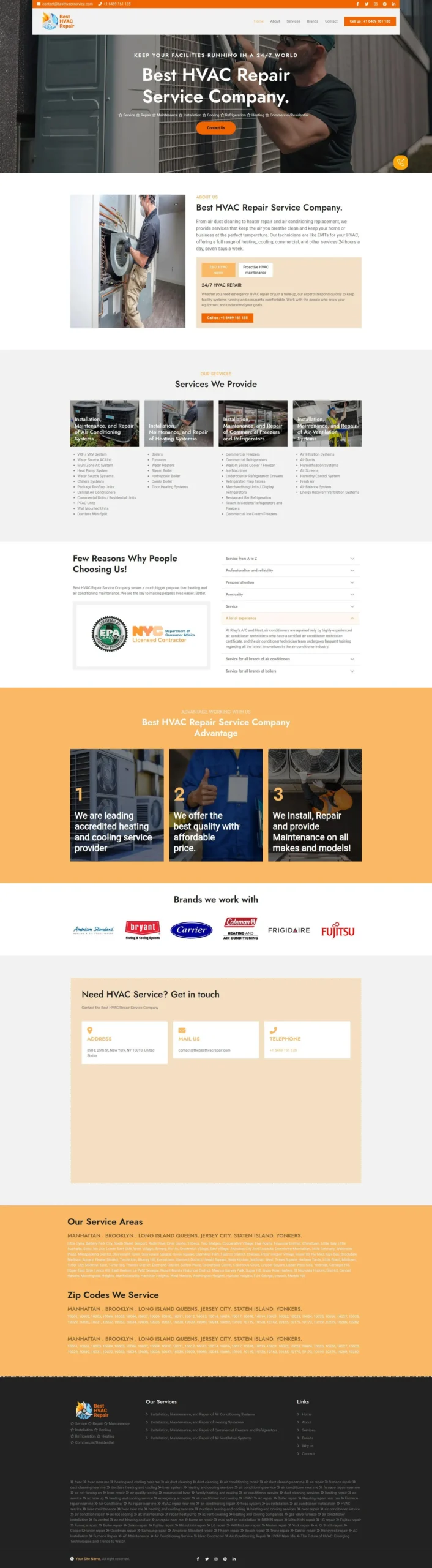 HAVC Website Design Live Demo | Rankva Marketing Agency
