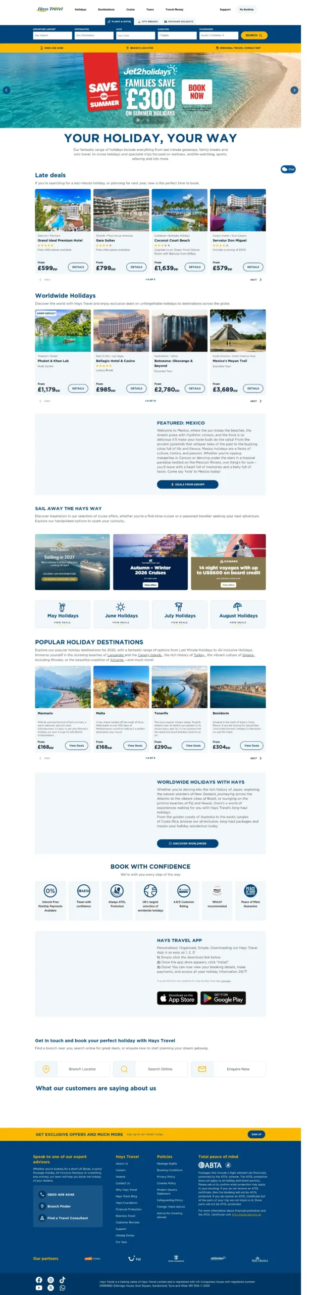 Hays Travel _ Secure Holidays